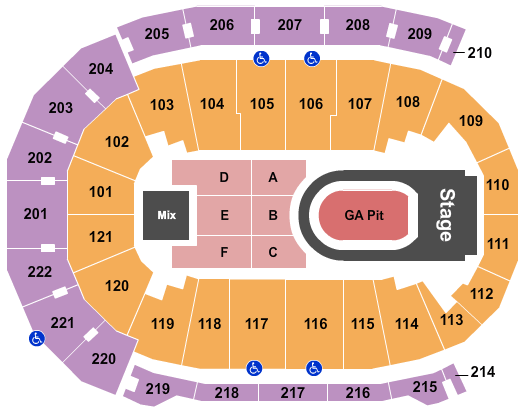 Ford Center Kane Brown Seating Chart